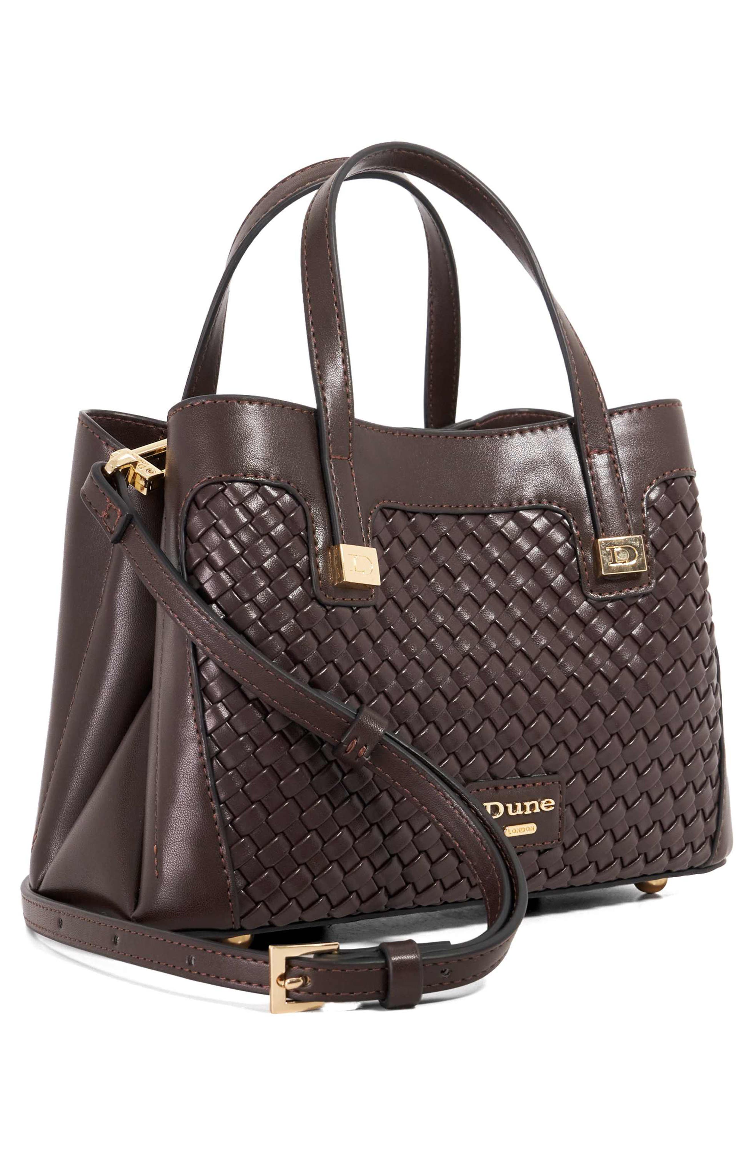 Dune London Deavie Woven Tote Bag, Alternate, color, Dark Brown