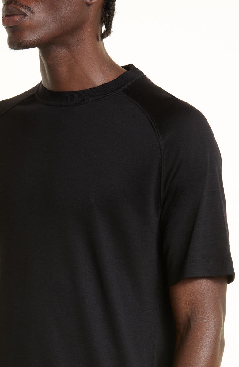 ZEGNA High Performance<sup>™</sup> Short Sleeve Wool T-Shirt, Alternate, color, Black