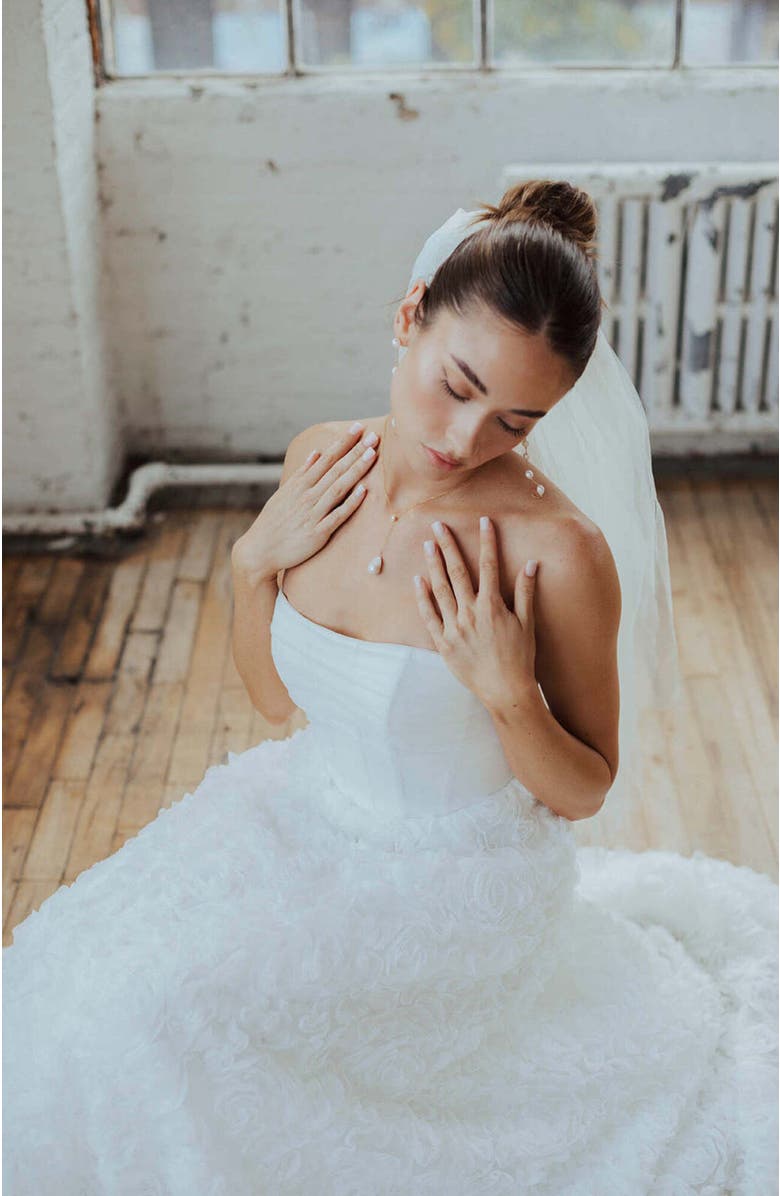 Untamed Petals Odessa Freshwater Pearl Lariat, Alternate, color, Gold