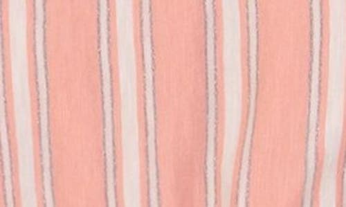 Calvin Klein Kids' Stripe Top & Ruffle Shorts Set In Pink