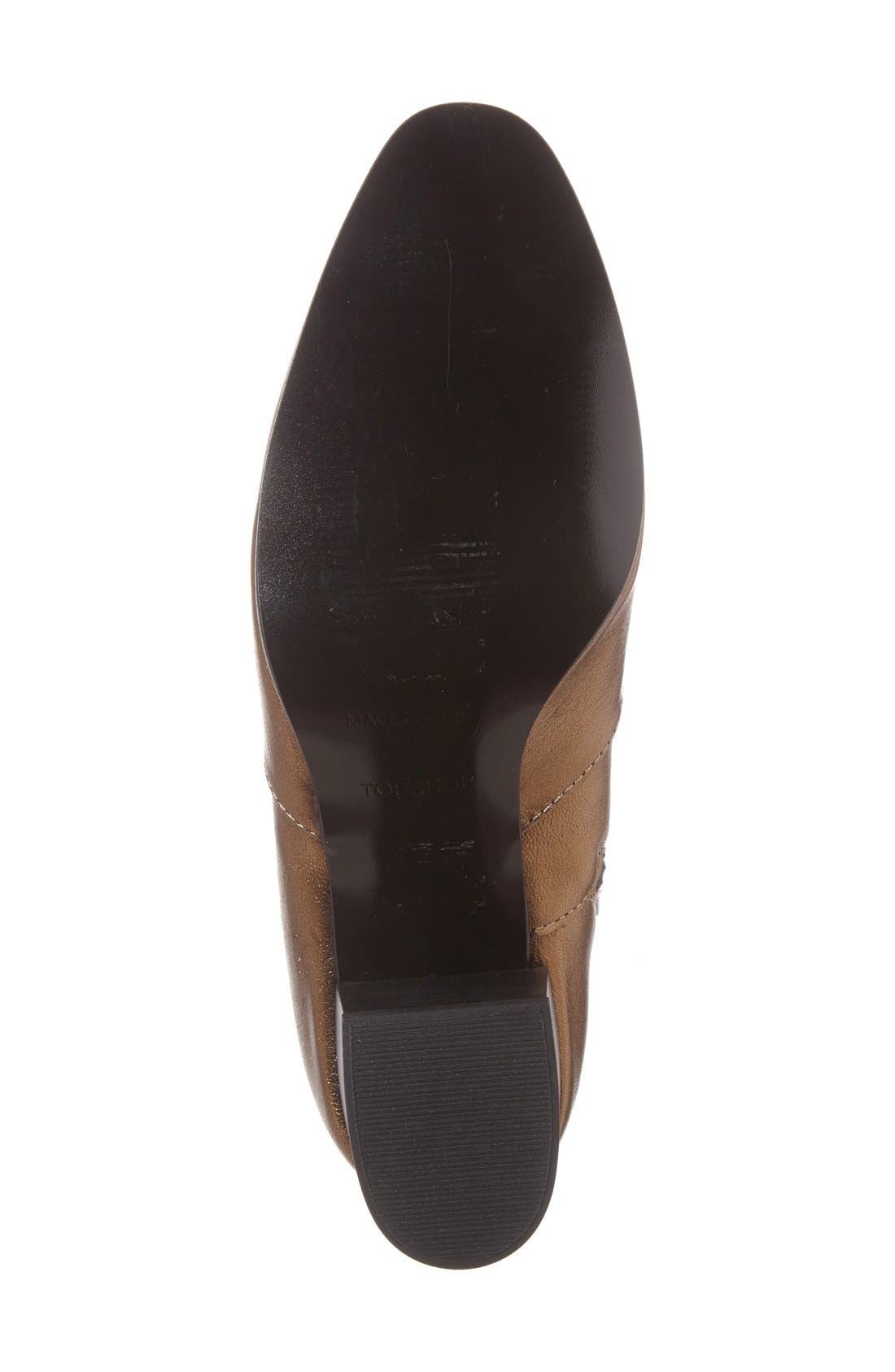 Topshop 'Mustard' Block Heel Boot, Alternate, color, 