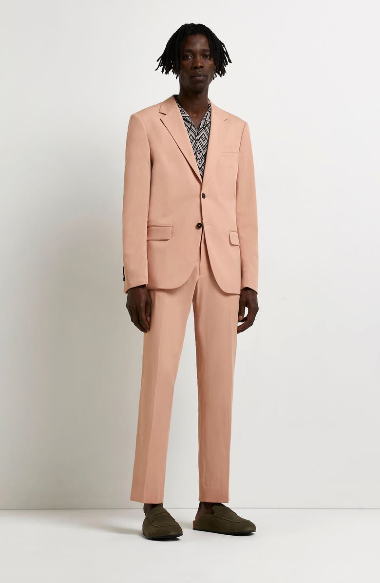 River Island Peach Suit Jacket, Alternate, color, 