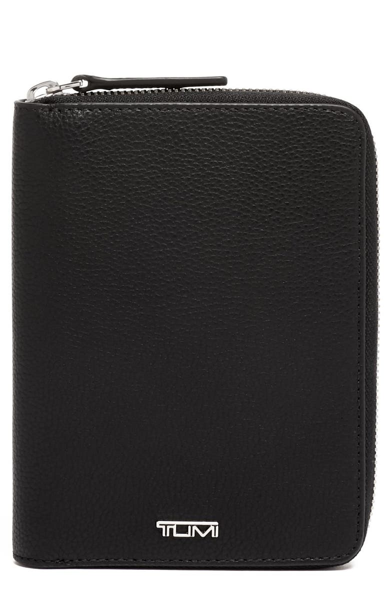 TUMI Belden Leather Zip Passport Case, Main, color,