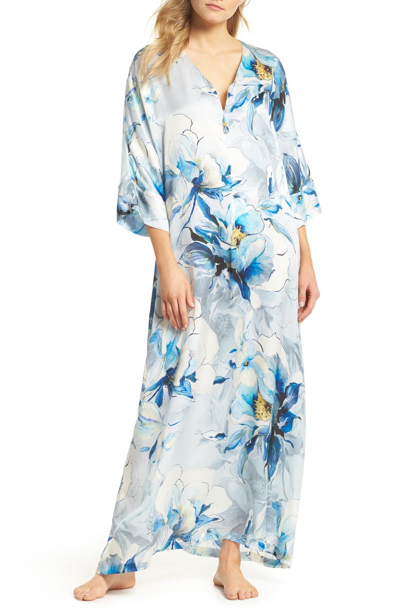 Christine Lingerie Silk Caftan, Main, color, 