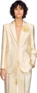 SANDRO Satin jacket with flower detail