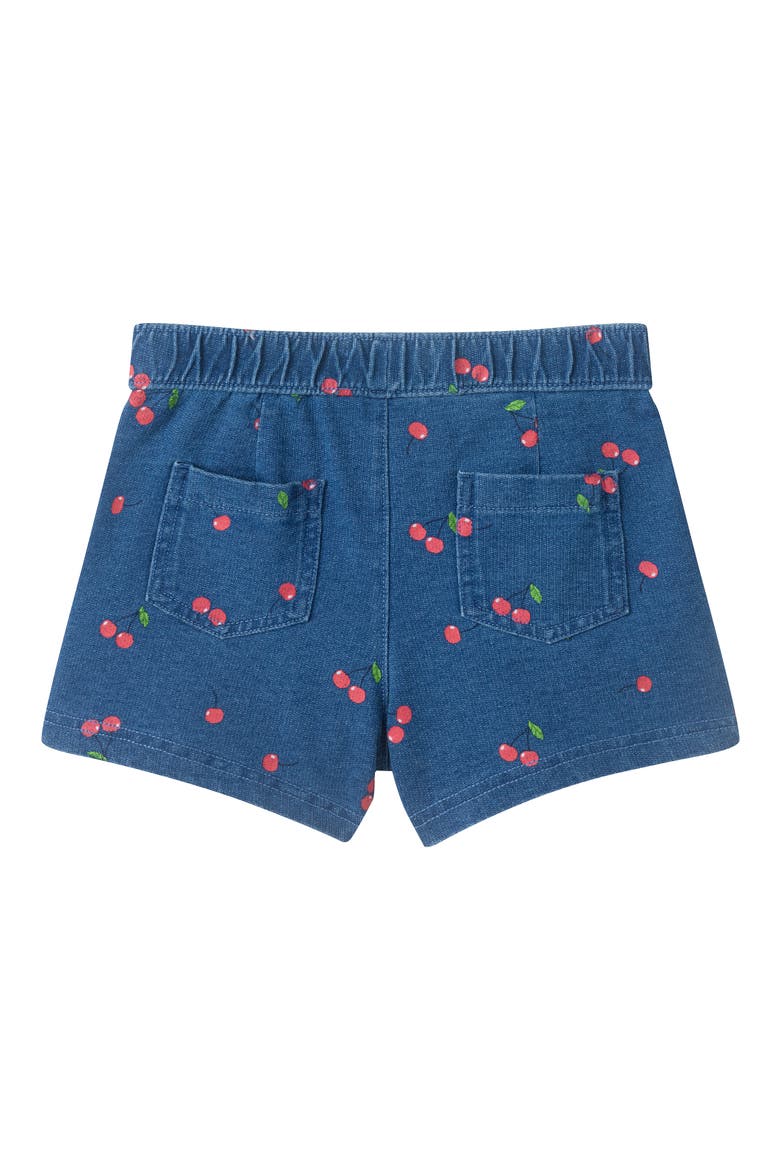 Kids' Knit Denim Shorts, Alternate, color, BLA- BLUE CHERRY
