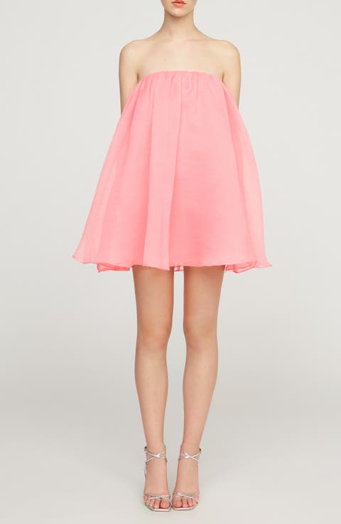 Charlie Strapless Textured Organza Minidress