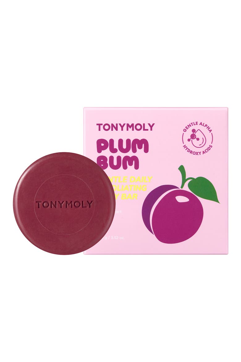 Plum Bum Gentle Daily Body Exfoliating Bar, Main, color, PINK