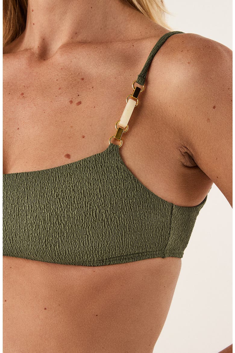 Janet Louise Scoop Neck Bikini Top, Alternate, color, DARK GREEN