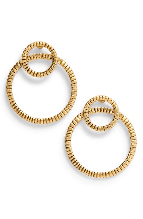 Karine Sultan Double Hoop Earrings in Gold 