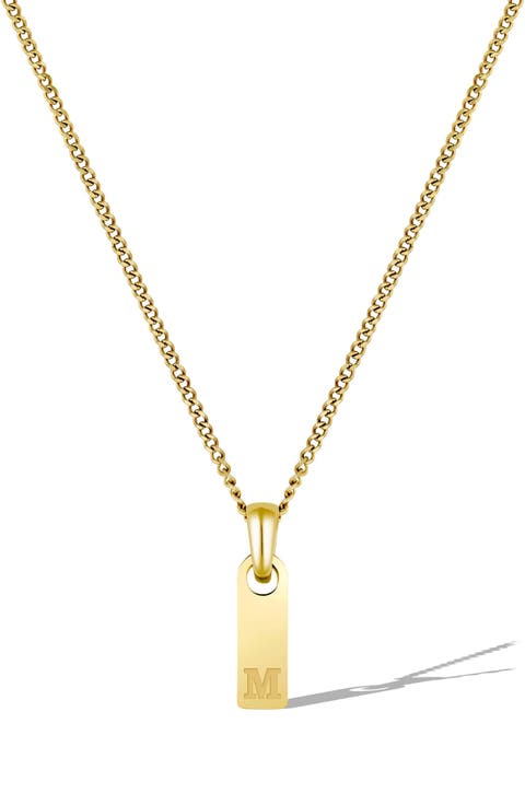 Men's Initial Pendant Necklace