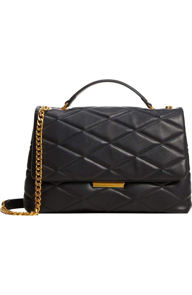 MANGO Quilted Faux Leather Shoulder Bag, Main, color,