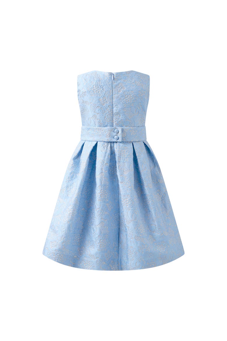 Blue Damask Party Dress, Alternate, color, Blue