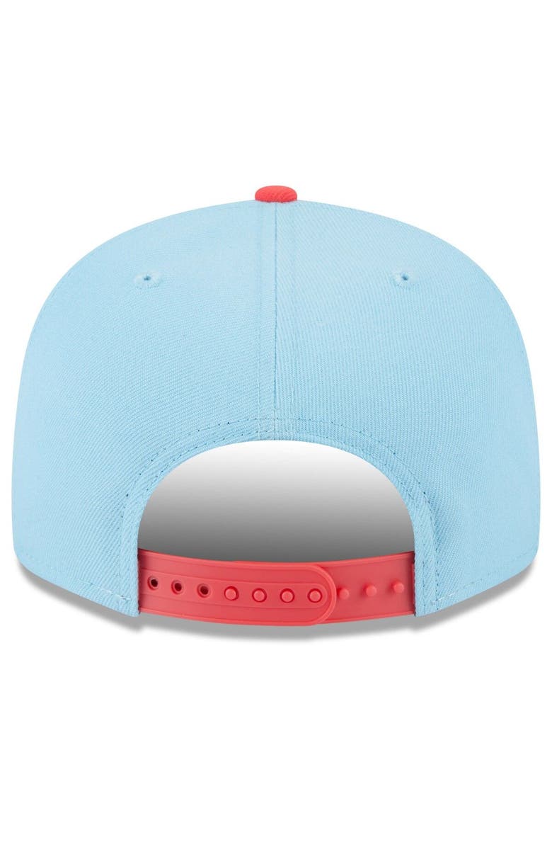 New Era Men's New Era Light Blue/Red New York Mets Spring Basic Two-Tone 9FIFTY Snapback Hat, Alternate, color,