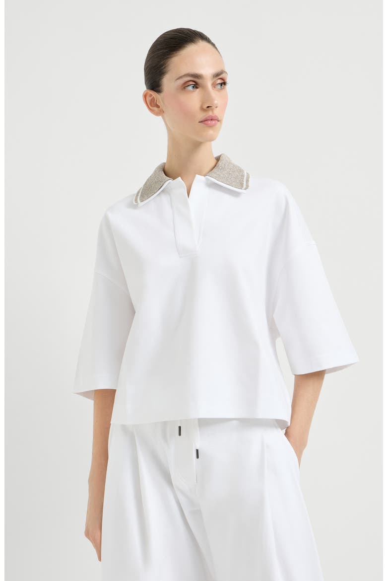 Couture interlock polo shirt, Main, color, White