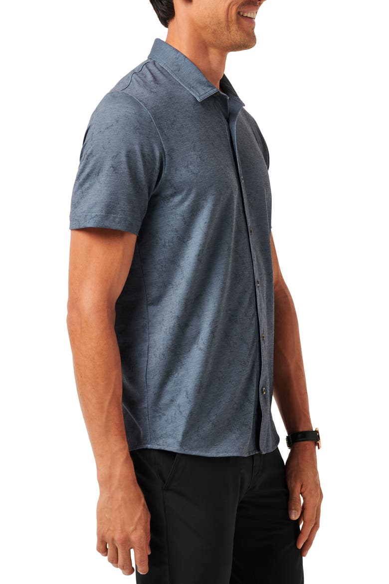 Featherweight Tides Short Sleeve Button-Up Shirt, Alternate, color, MOOD INDIGO/ VINTAGE INDIGO