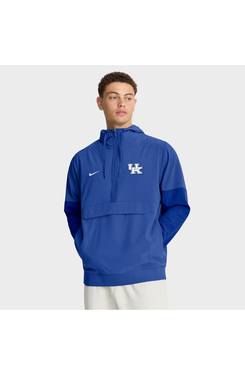 Nike Men's Nike Royal Kentucky Wildcats Anorak Half-Zip Hoodie Jacket, Alternate, color, Royal
