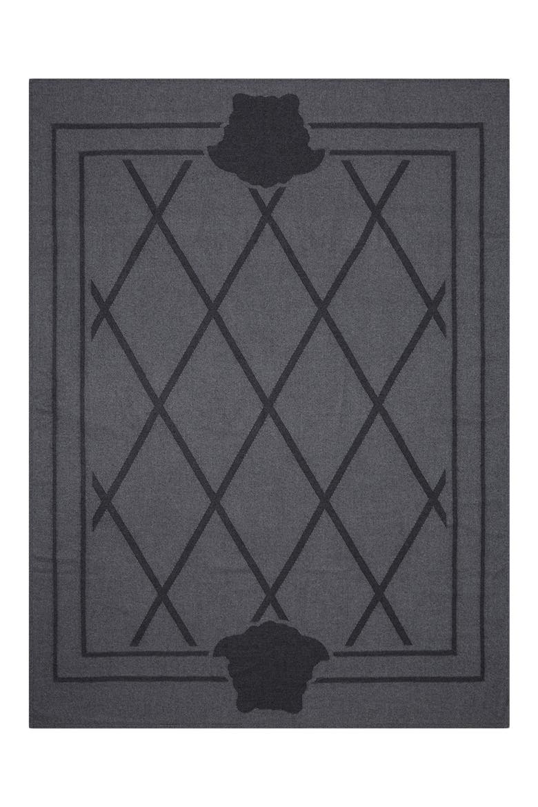 Shadov Reversible Blanket Throw, Main, color, DARK GREY