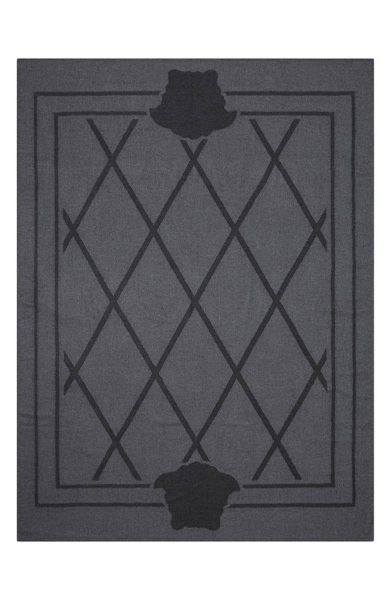 Versace Shadov Reversible Blanket Throw, Main, color, 