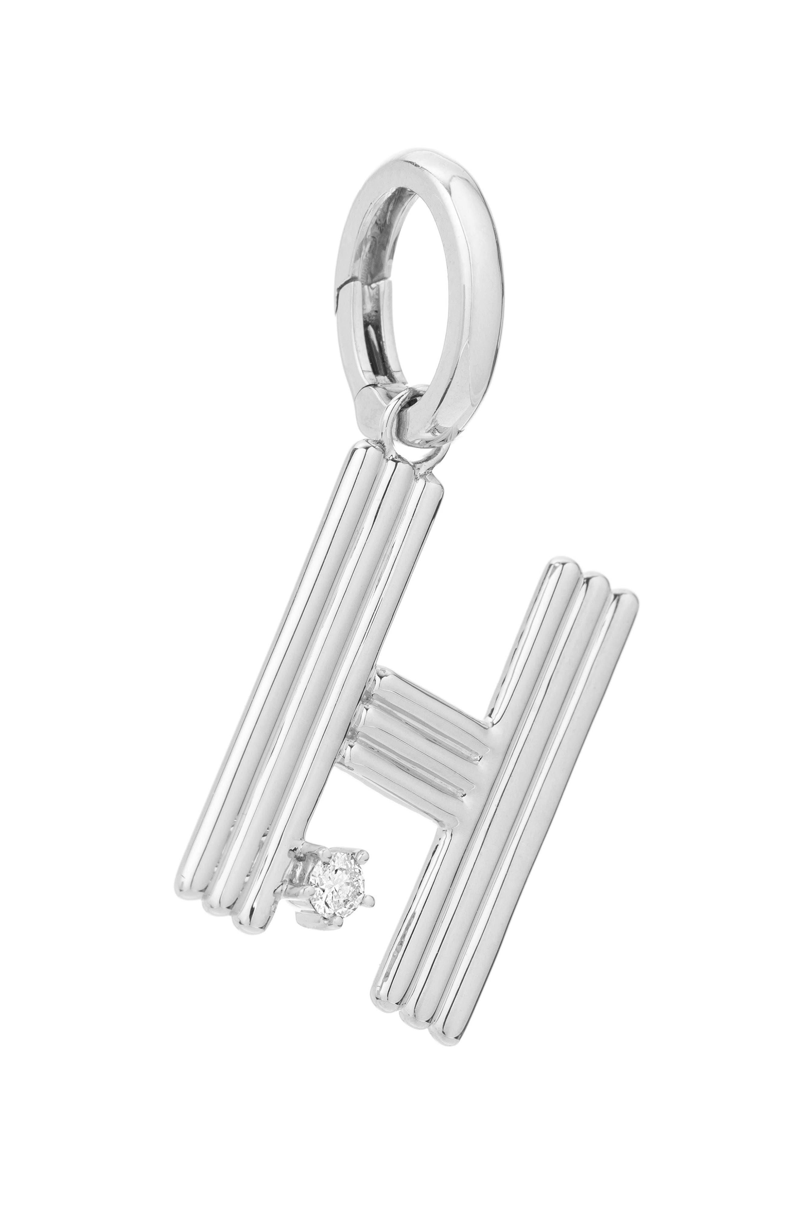 Adina Reyter Groovy Letter Charm Pendant in Silver - H 
