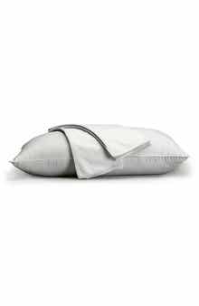 White Cotton Percale Standard Pillow Protector - Set of 2