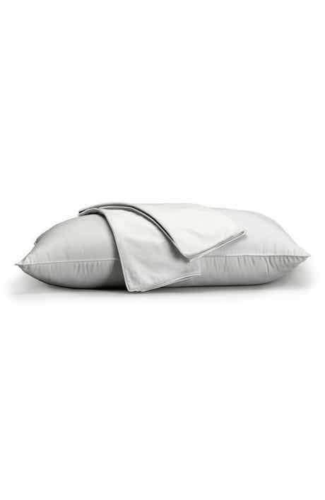 White Cotton Percale Standard Pillow Protector - Set of 2