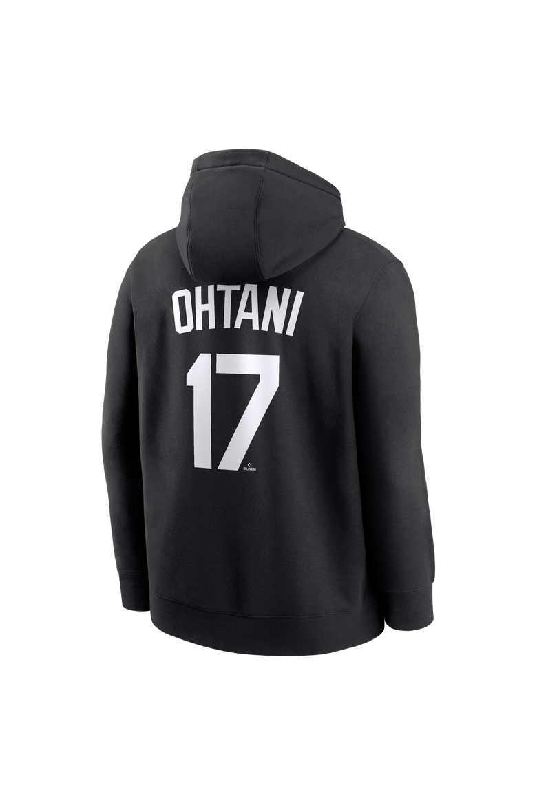 Men's Nike Shohei Ohtani Black Los Angeles Dodgers Player Name & Number Club Pullover Hoodie, Alternate, color, Black