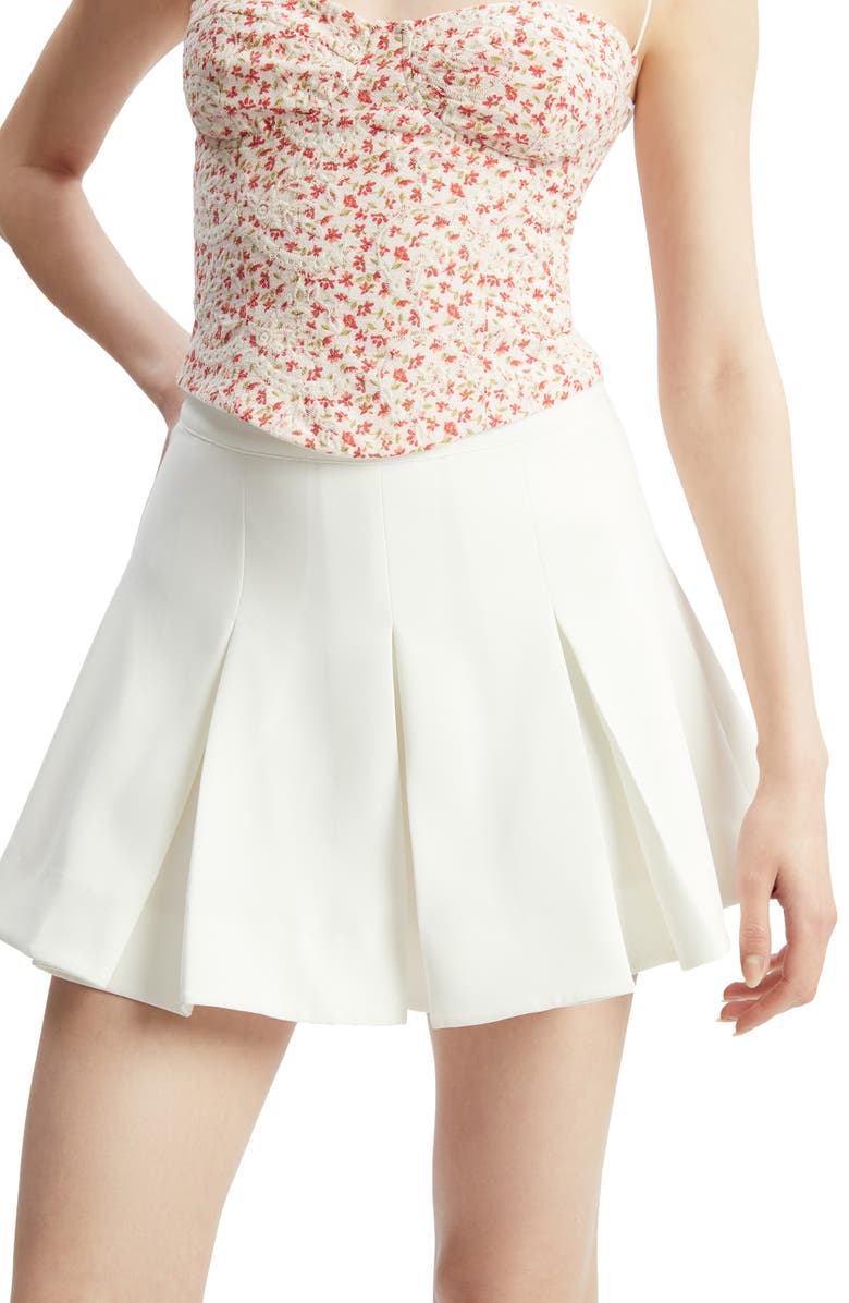 Bardot Helenia Pleated Skort, Alternate, color, Orchid White