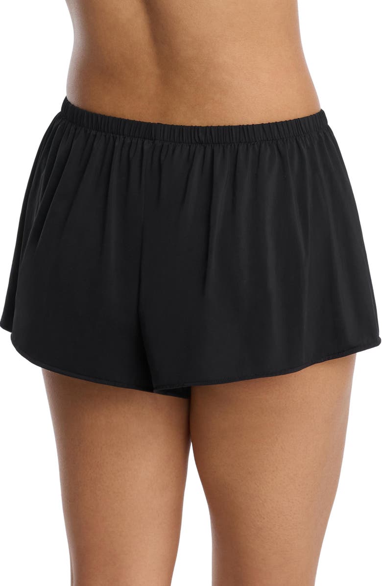 Skarlett Blue Minx Flowy Lace Short, Alternate, color, Black