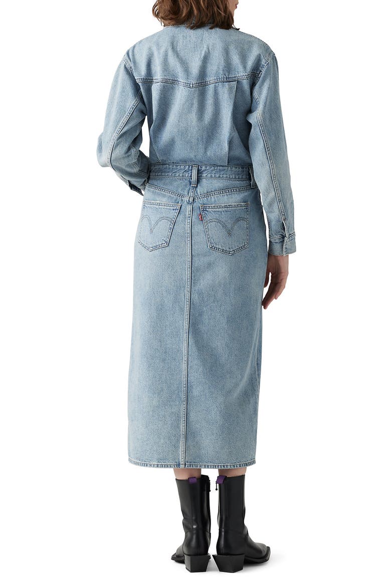 Western Denim Midi Dress, Alternate, color, FEELING THIS