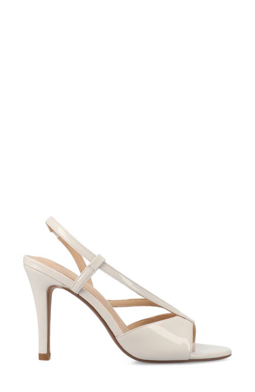 Journee Collection Varra Slingback Sandal In Bone Patent