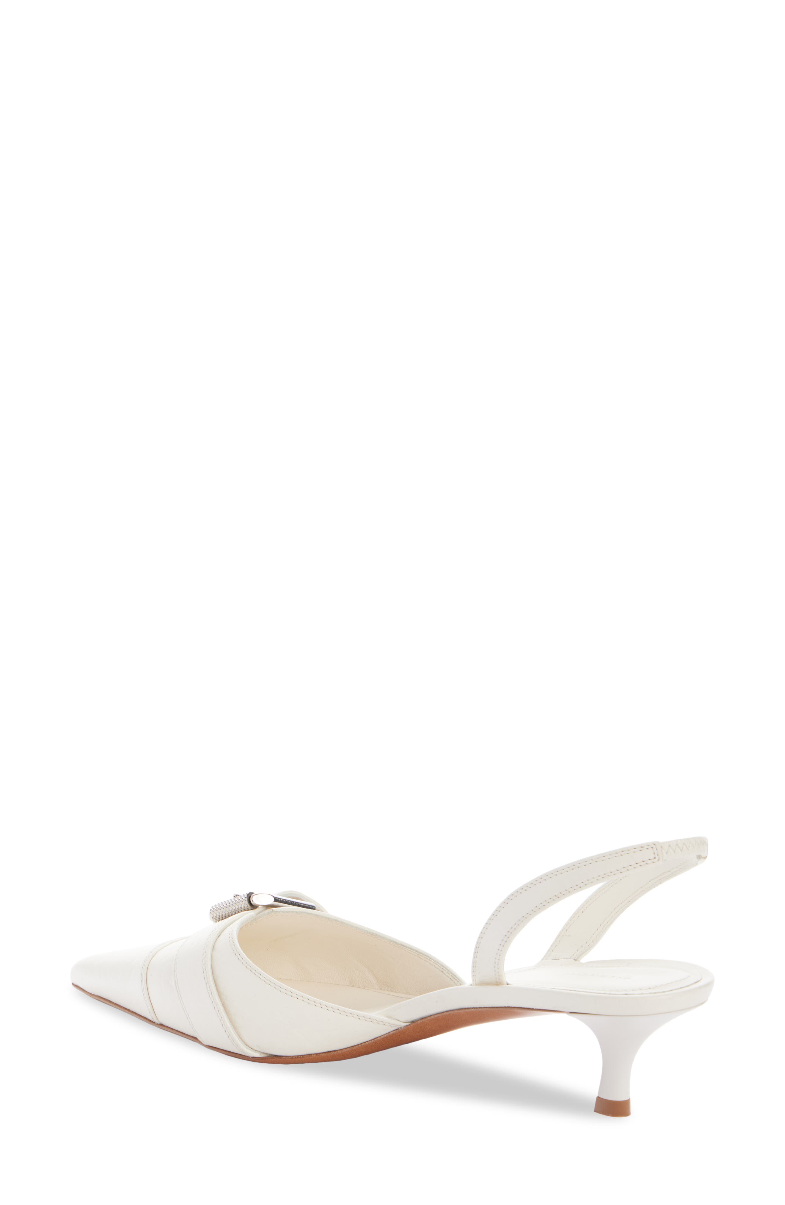 Voyou Pointed Toe Kitten Heel Pump, Alternate, color, IVORY