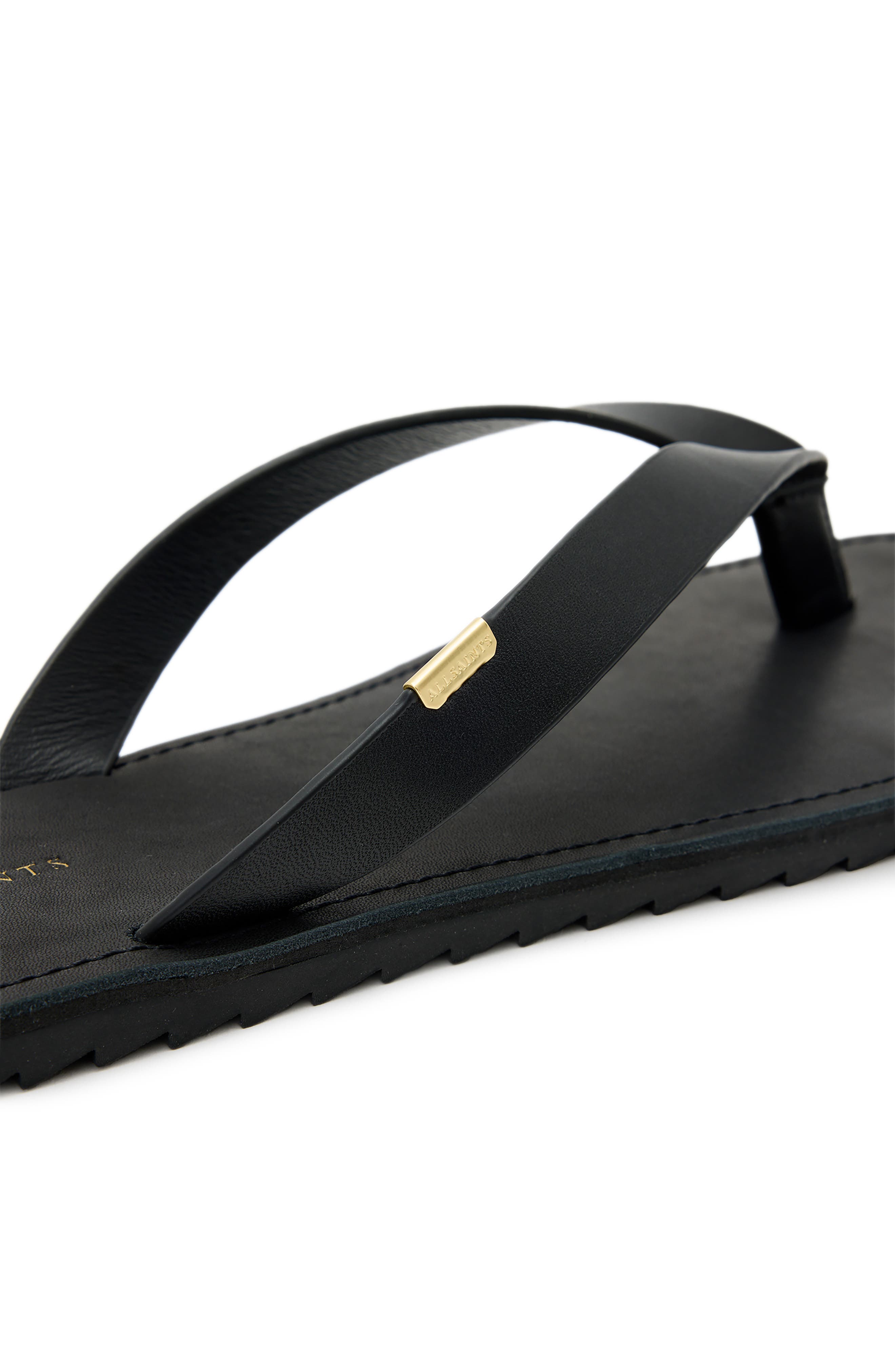 AllSaints Sydney Flip Flop, Alternate, color, Black