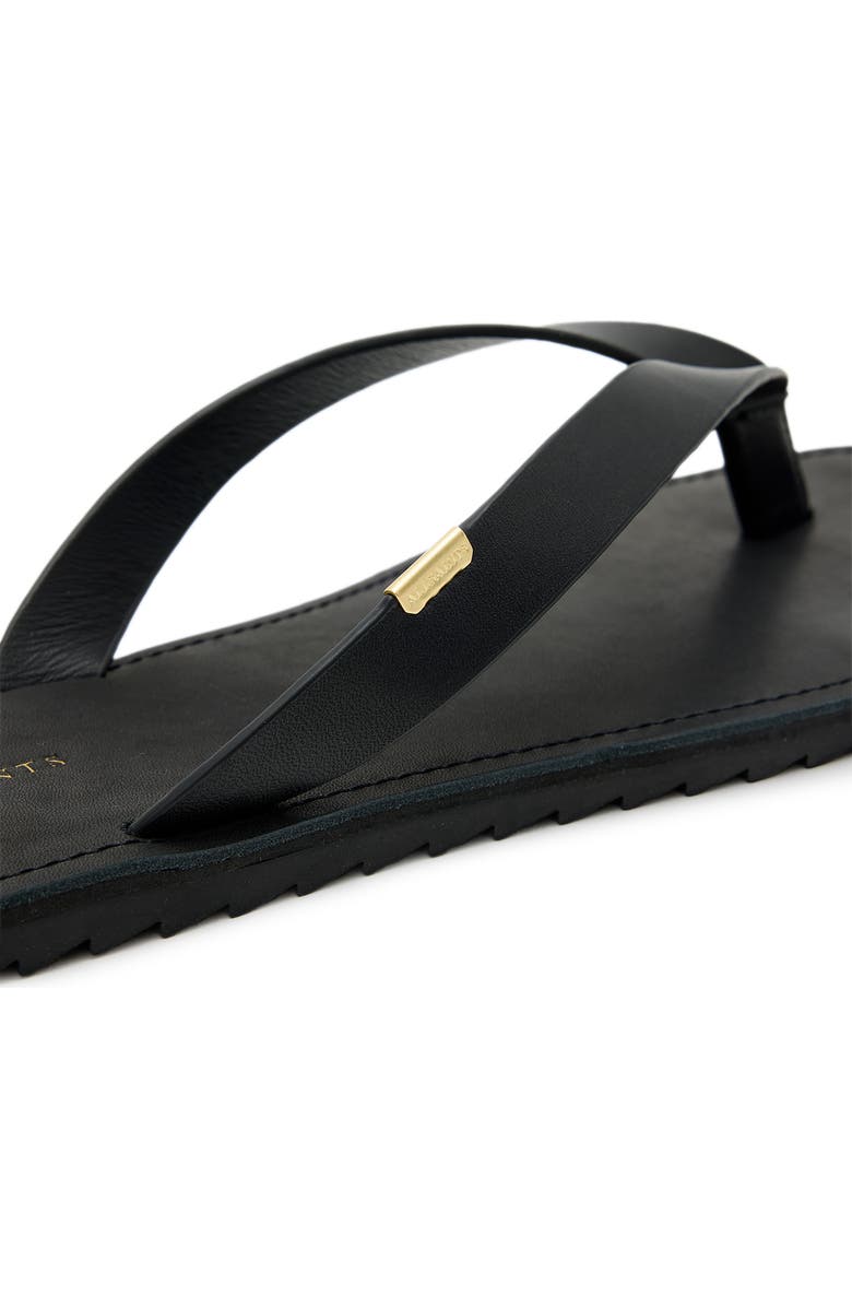 AllSaints Sydney Flip Flop, Alternate, color, Black