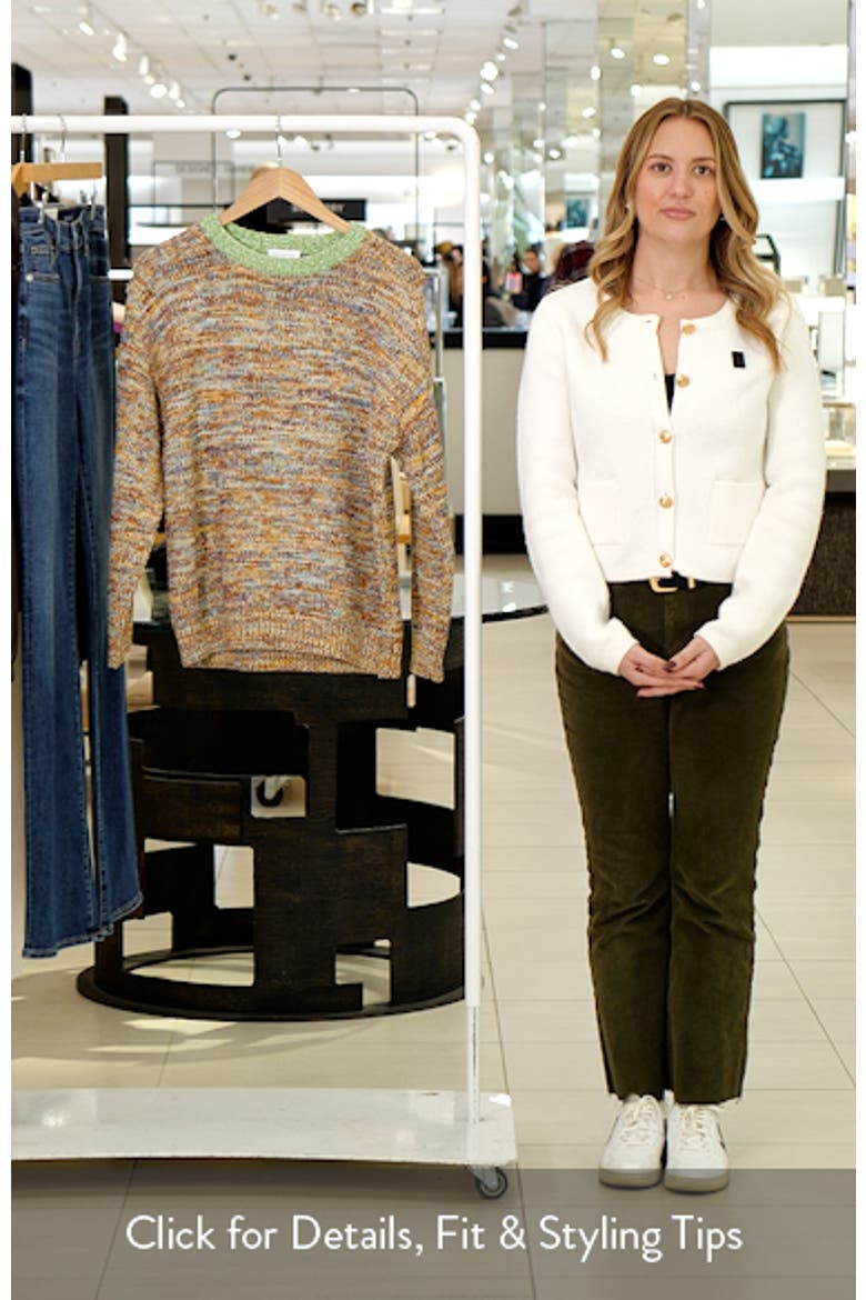 Twist Yarn Contrast Crewneck Sweater video