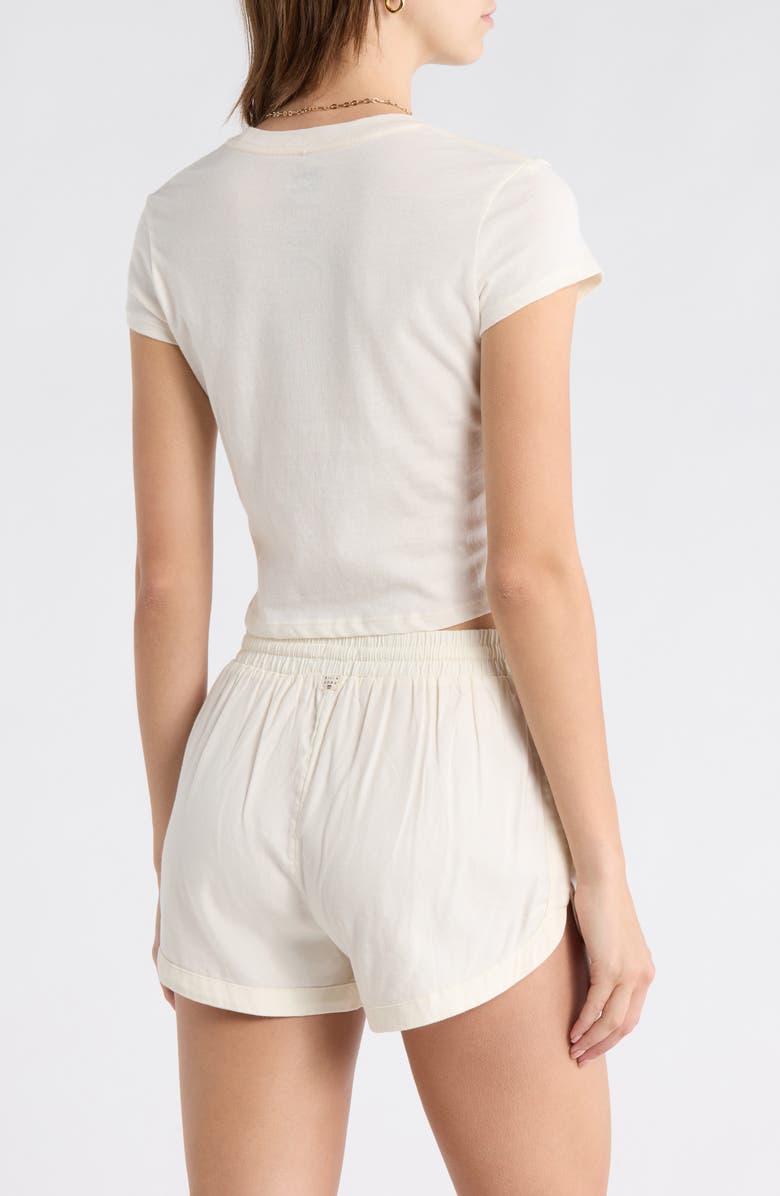 Billabong Coastal Adventures Crop Graphic T-Shirt, Alternate, color, White Cap