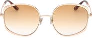 TOM FORD Abbey 58mm Round Sunglasses