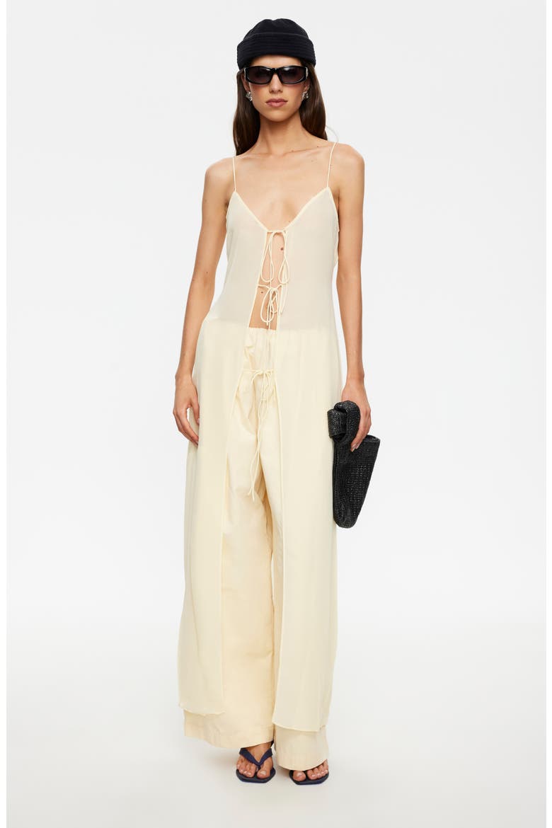 Dune Tie Front Maxi Camisole, Alternate, color, LEMONTINI