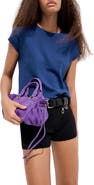MANGO Short Sleeve Cotton Blend Sweater