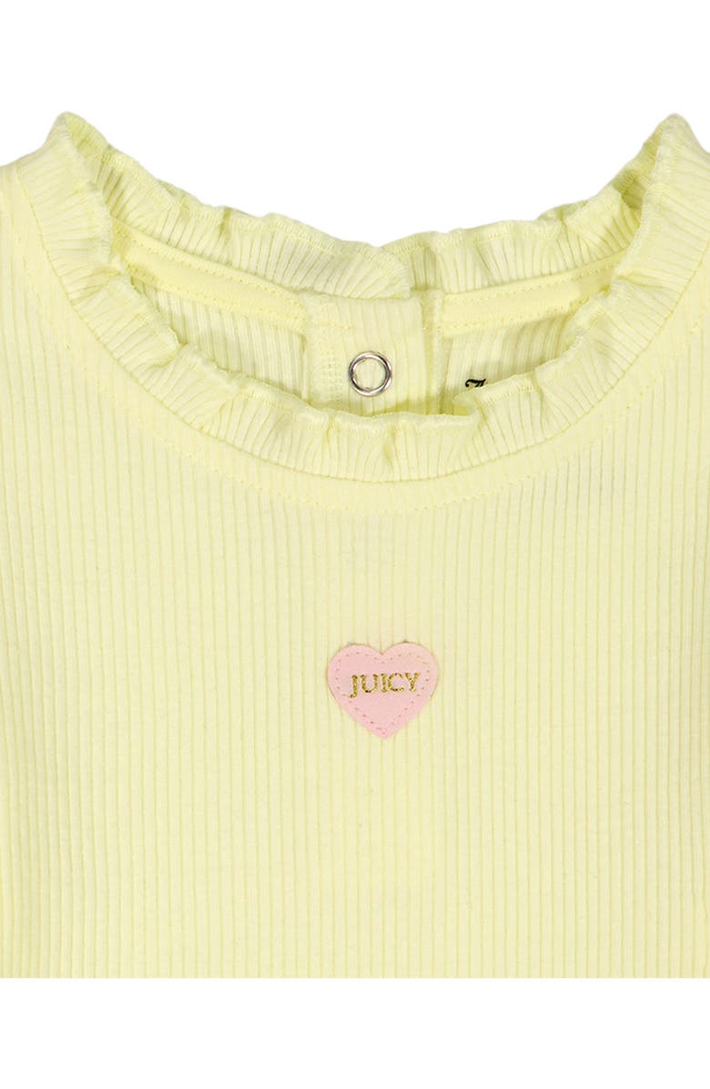 Juicy Couture Ruffle Bodysuit & Mesh Skirt Set, Alternate, color, Yellow