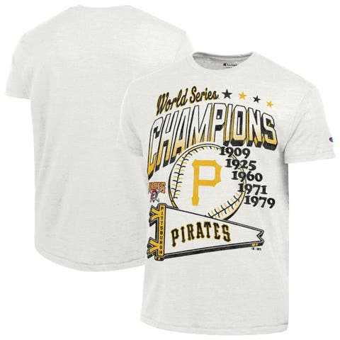 Men's Champion Cream Pittsburgh Pirates Winning Tradition Cooperstown Collection Tri-Blend T-Shirt
