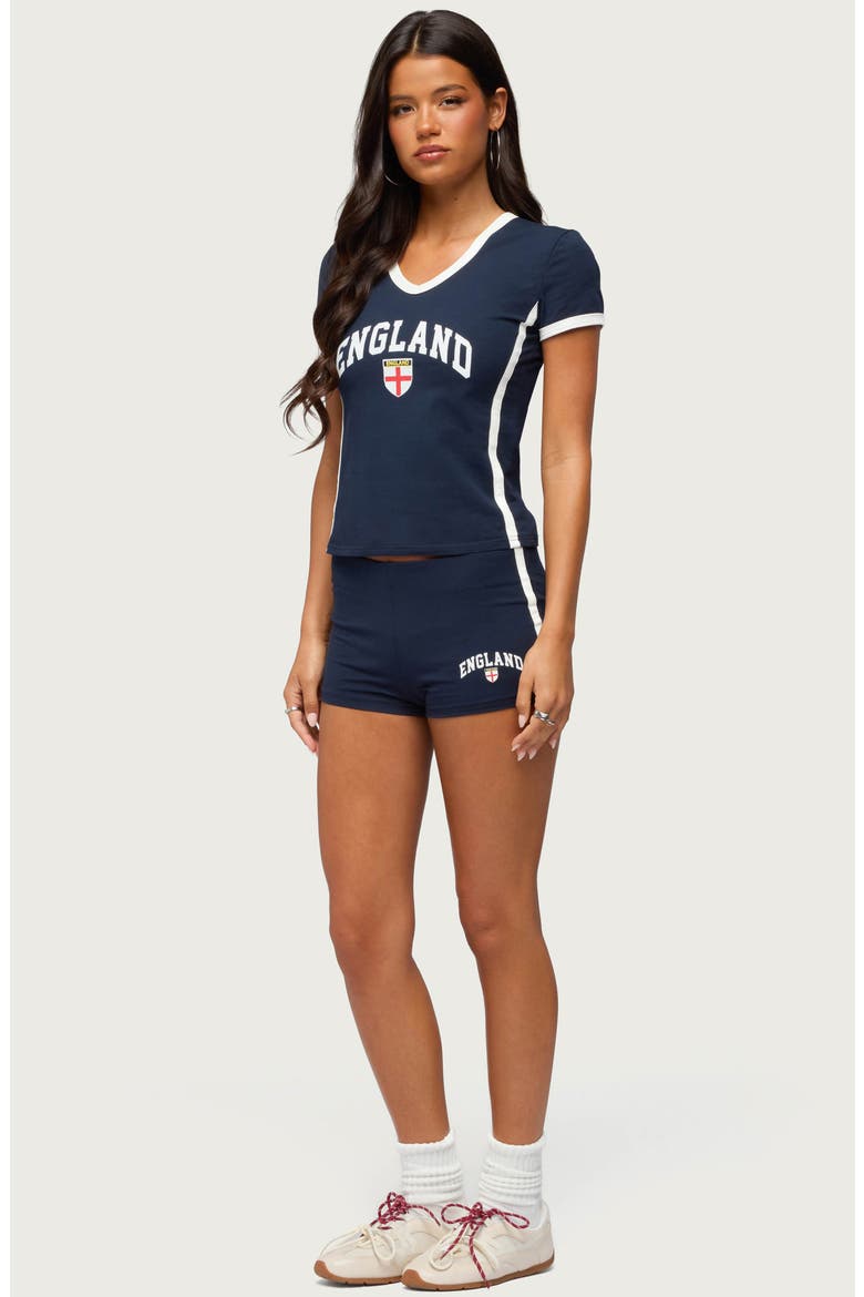 England V-Neck T-Shirt, Alternate, color, NAVY