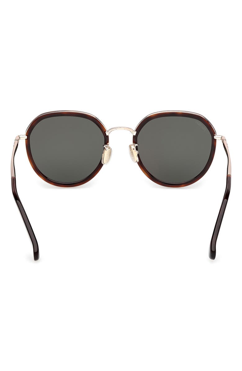 Max Mara 57mm Round Sunglasses, Alternate, color, Dark Havana / Smoke