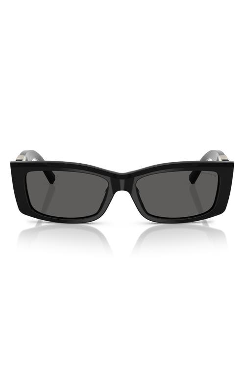 Tiffany & Co . 54mm Rectangular Sunglasses In Black