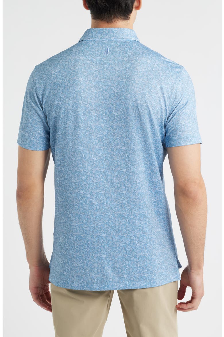Cup of Jo Breakfast Print Performance Jersey Polo, Alternate, color, CARBON FIBER