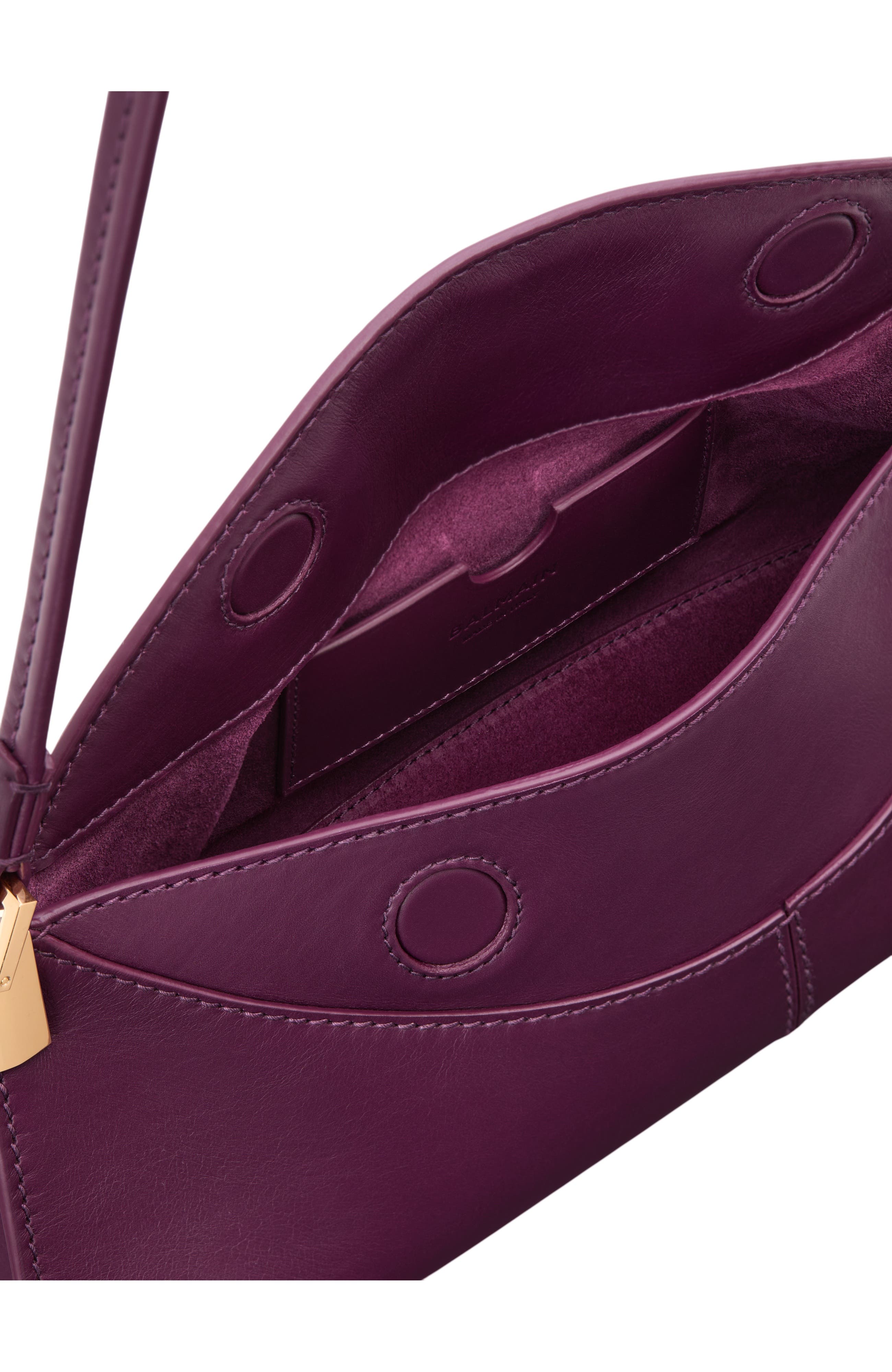 64-83 Small Bag in Smooth Leather, Alternate, color, purple