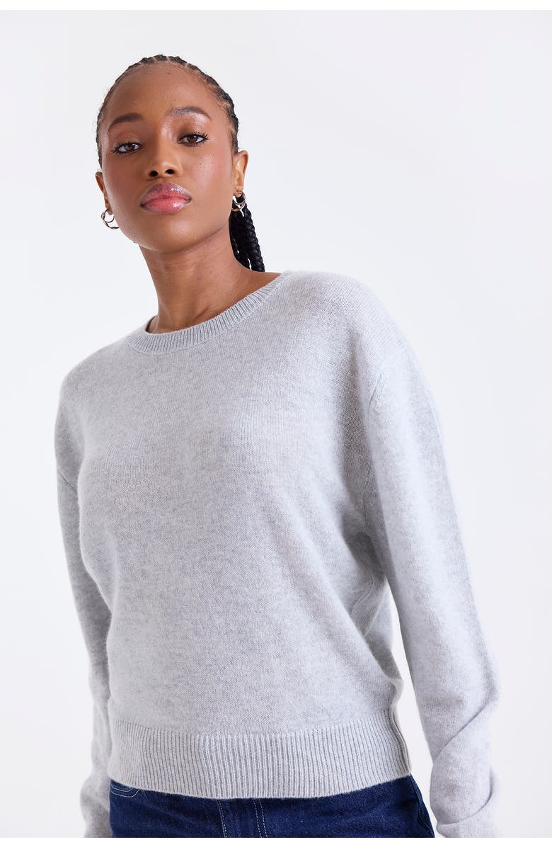 1982 Maila Long Sleeve 100% Cashmere Sweater, Main, color, Super Grey