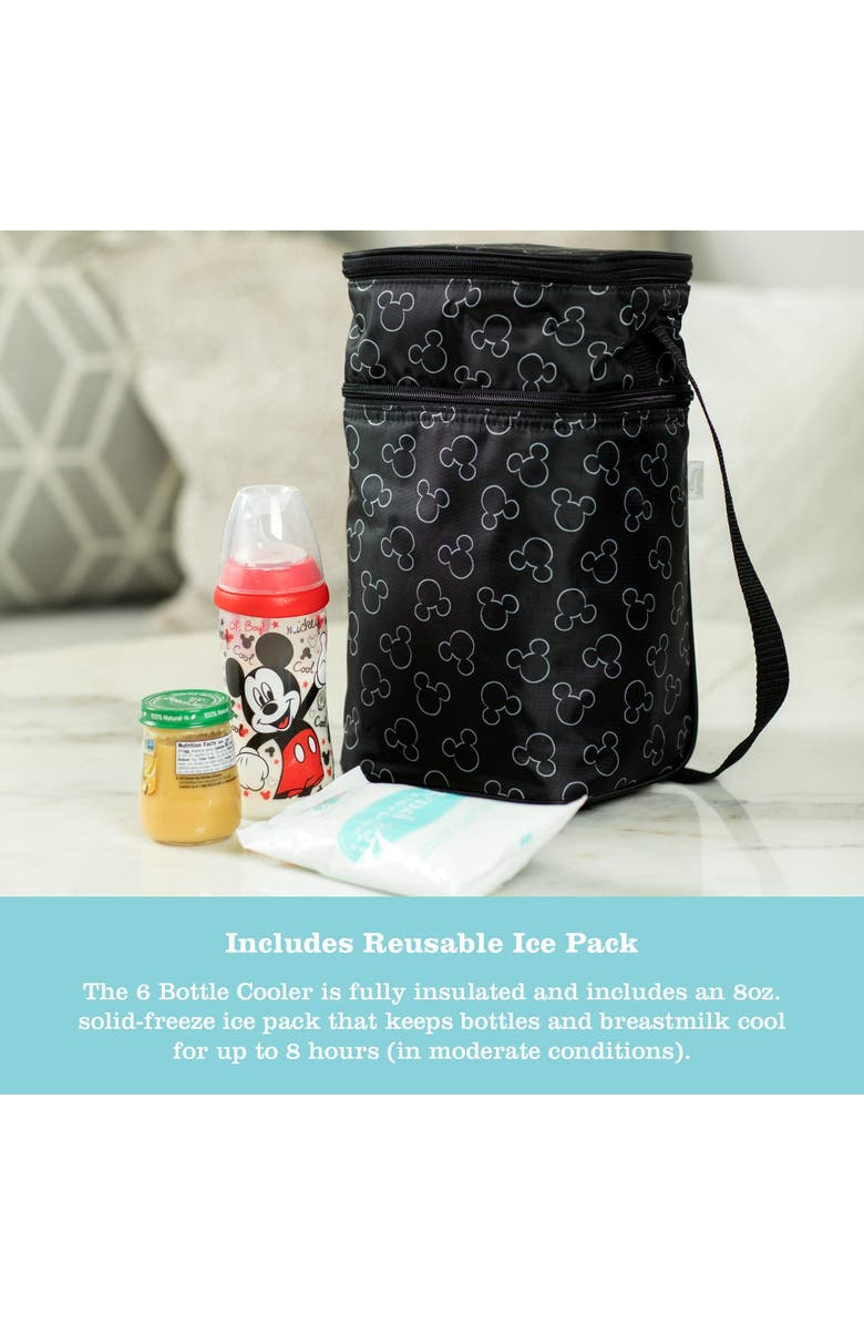 J.L Childress insulated 6 Bottle Cooler - Mickey Black, Alternate, color, Mickey Black