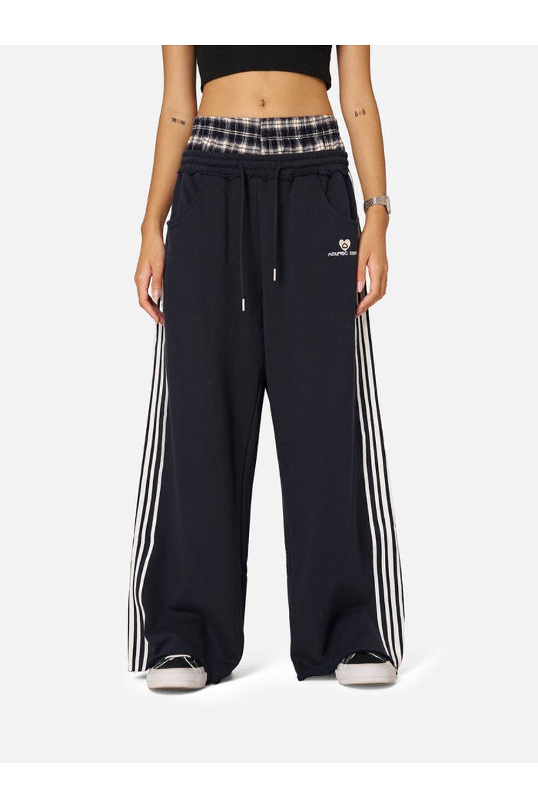 Double Waist Baggy Sweatpants, Alternate, color, Dark Blue