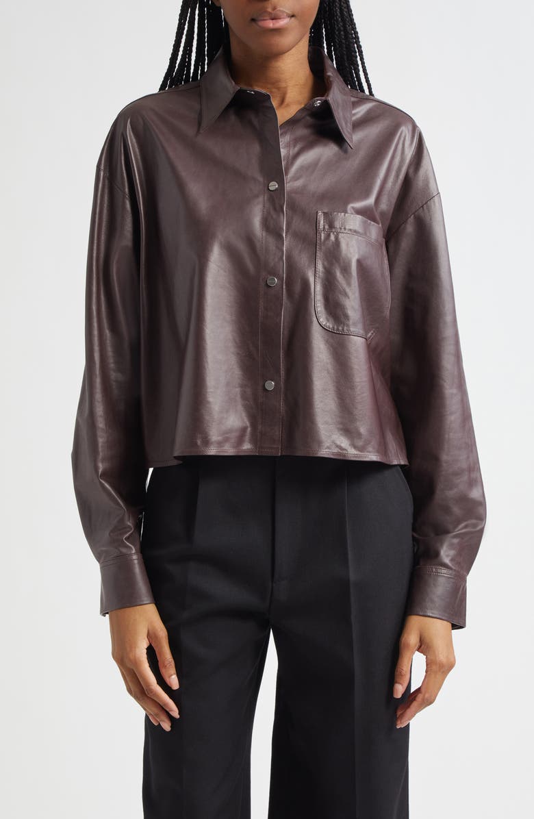 TWP Little Big Joe Leather Jacket, Main, color, Wine